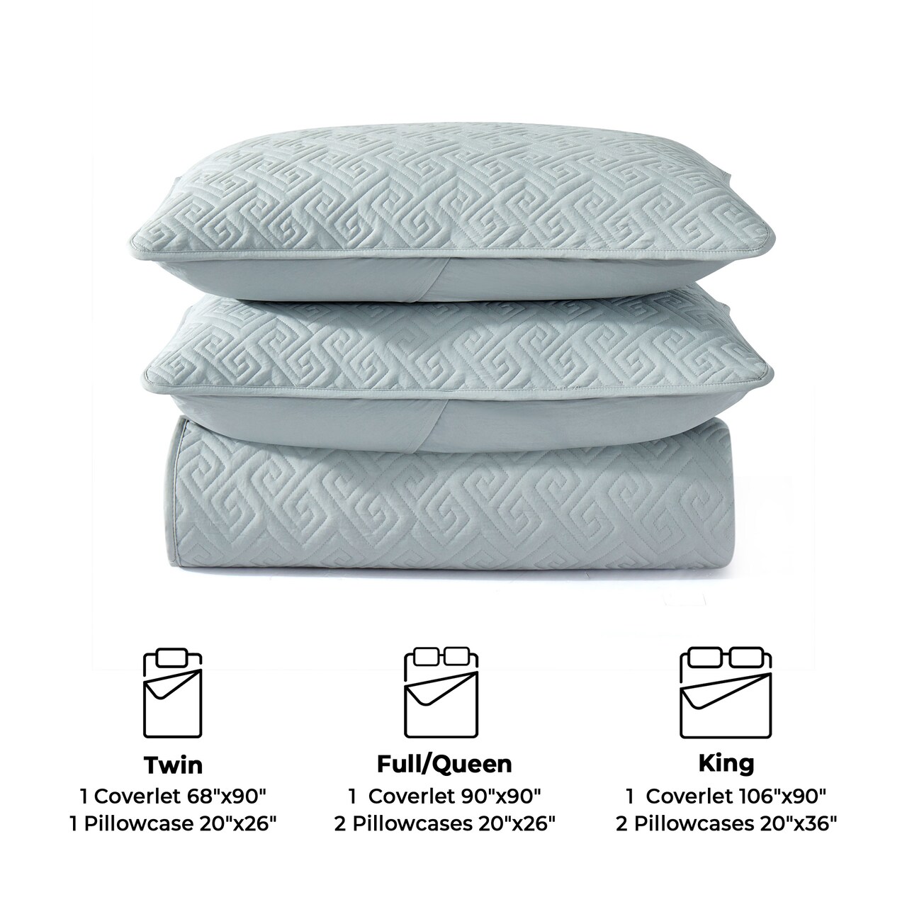 Peace Nest Reversible Lightweight Quilted Bedspread Set Twin Full Queen King